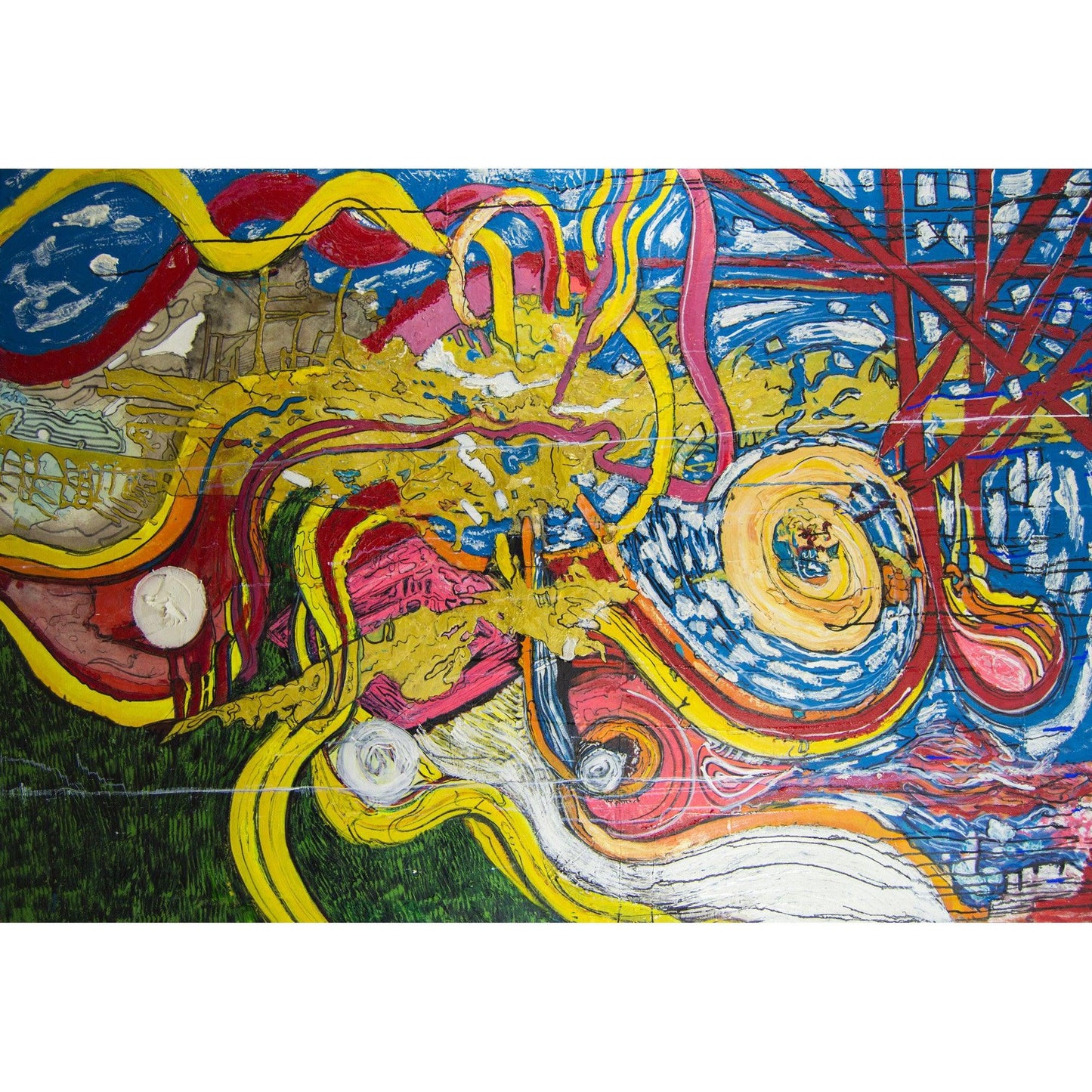 Red Giant - 72" x 48" Mixed Media on Canvas